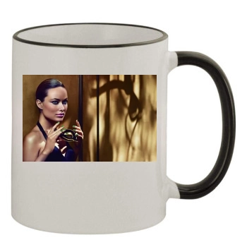 Olivia Wilde 11oz Colored Rim & Handle Mug