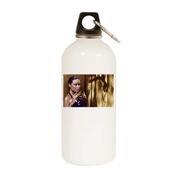 Olivia Wilde White Water Bottle With Carabiner