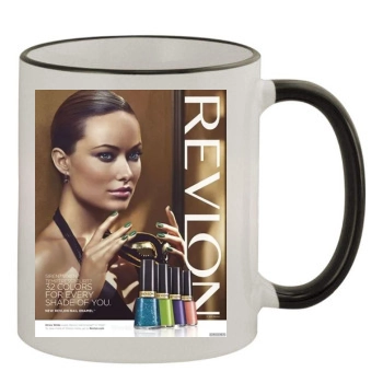 Olivia Wilde 11oz Colored Rim & Handle Mug