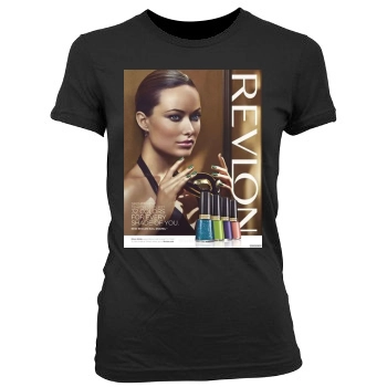 Olivia Wilde Women's Junior Cut Crewneck T-Shirt