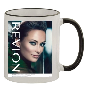 Olivia Wilde 11oz Colored Rim & Handle Mug