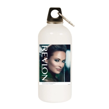 Olivia Wilde White Water Bottle With Carabiner