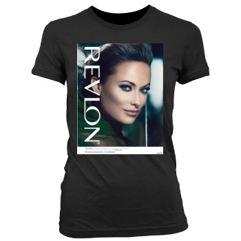 Olivia Wilde Women's Junior Cut Crewneck T-Shirt