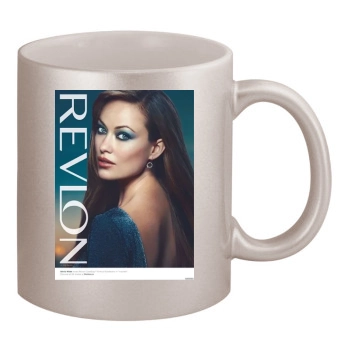 Olivia Wilde 11oz Metallic Silver Mug