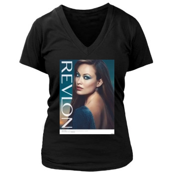 Olivia Wilde Women's Deep V-Neck TShirt