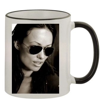 Olivia Wilde 11oz Colored Rim & Handle Mug