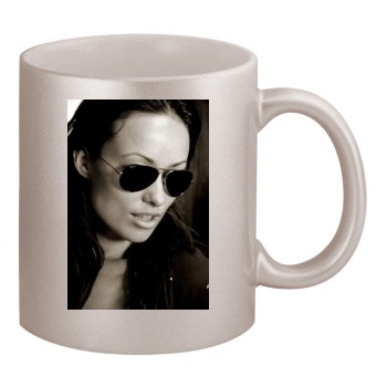 Olivia Wilde 11oz Metallic Silver Mug