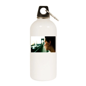 Olivia Wilde White Water Bottle With Carabiner