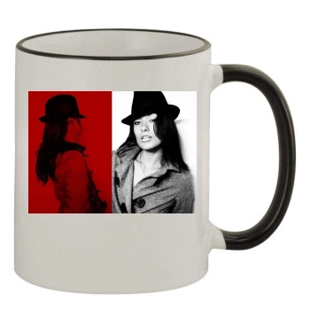 Olivia Wilde 11oz Colored Rim & Handle Mug