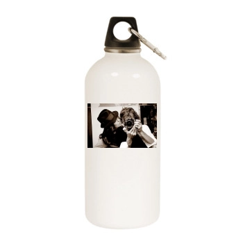 Olivia Wilde White Water Bottle With Carabiner