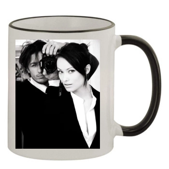 Olivia Wilde 11oz Colored Rim & Handle Mug