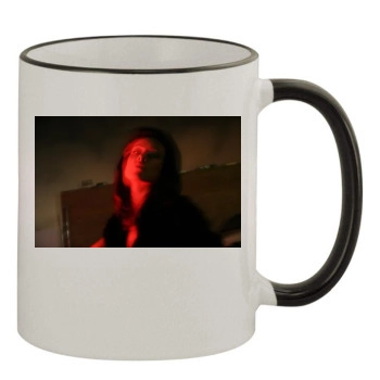 Olivia Wilde 11oz Colored Rim & Handle Mug