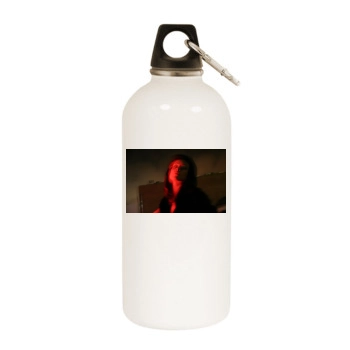 Olivia Wilde White Water Bottle With Carabiner