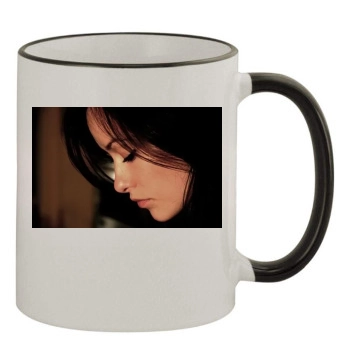 Olivia Wilde 11oz Colored Rim & Handle Mug