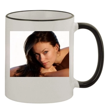 Olivia Wilde 11oz Colored Rim & Handle Mug