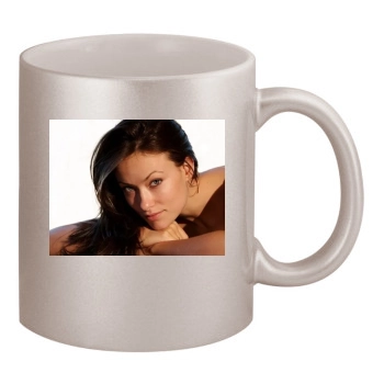 Olivia Wilde 11oz Metallic Silver Mug