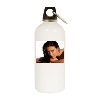 Olivia Wilde White Water Bottle With Carabiner