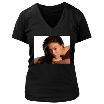 Olivia Wilde Women's Deep V-Neck TShirt