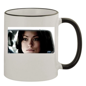 Olivia Wilde 11oz Colored Rim & Handle Mug