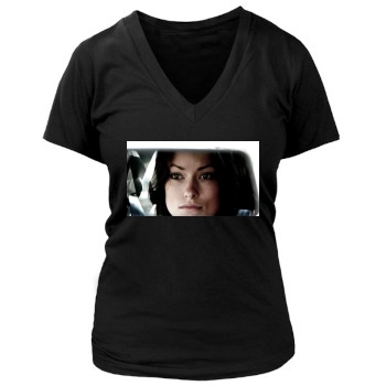 Olivia Wilde Women's Deep V-Neck TShirt