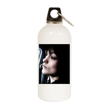 Olivia Wilde White Water Bottle With Carabiner