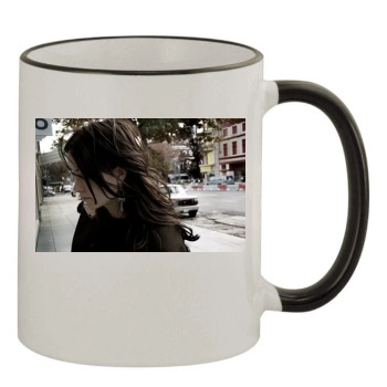 Olivia Wilde 11oz Colored Rim & Handle Mug