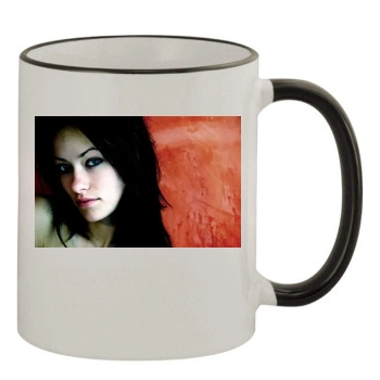 Olivia Wilde 11oz Colored Rim & Handle Mug