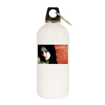 Olivia Wilde White Water Bottle With Carabiner