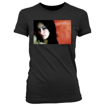 Olivia Wilde Women's Junior Cut Crewneck T-Shirt