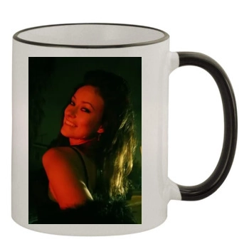 Olivia Wilde 11oz Colored Rim & Handle Mug