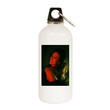 Olivia Wilde White Water Bottle With Carabiner