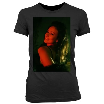 Olivia Wilde Women's Junior Cut Crewneck T-Shirt