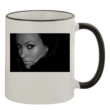 Olivia Wilde 11oz Colored Rim & Handle Mug