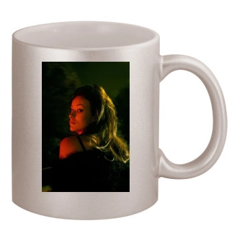 Olivia Wilde 11oz Metallic Silver Mug