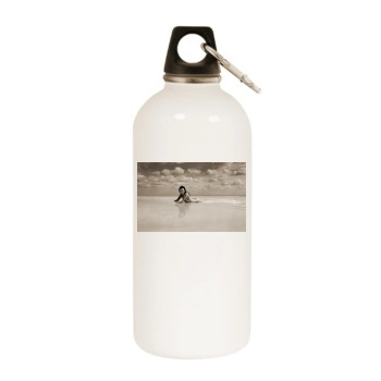 Olivia Wilde White Water Bottle With Carabiner