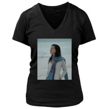 Olivia Wilde Women's Deep V-Neck TShirt