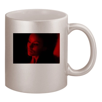 Olivia Wilde 11oz Metallic Silver Mug