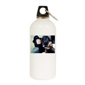 Olivia Wilde White Water Bottle With Carabiner