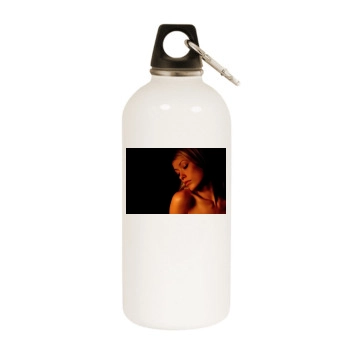 Olivia Wilde White Water Bottle With Carabiner