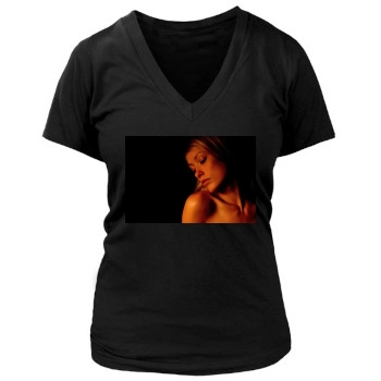 Olivia Wilde Women's Deep V-Neck TShirt