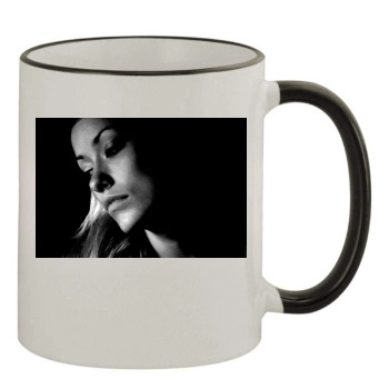 Olivia Wilde 11oz Colored Rim & Handle Mug