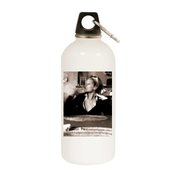 Olivia Wilde White Water Bottle With Carabiner