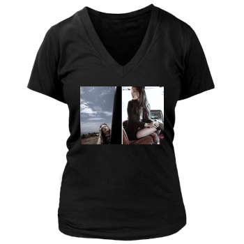 Olivia Wilde Women's Deep V-Neck TShirt