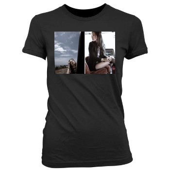 Olivia Wilde Women's Junior Cut Crewneck T-Shirt