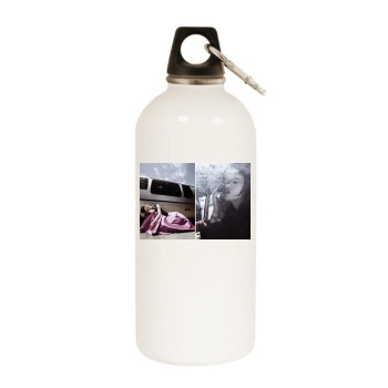 Olivia Wilde White Water Bottle With Carabiner