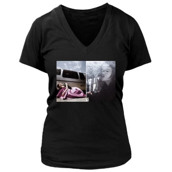 Olivia Wilde Women's Deep V-Neck TShirt