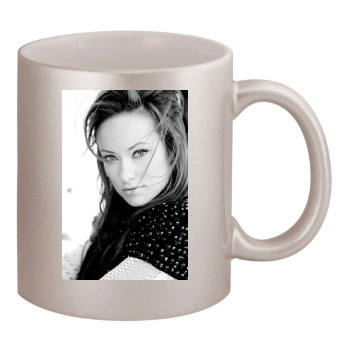 Olivia Wilde 11oz Metallic Silver Mug