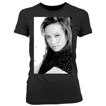 Olivia Wilde Women's Junior Cut Crewneck T-Shirt