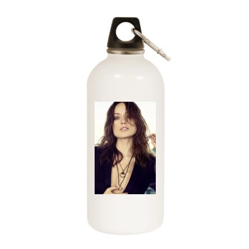 Olivia Wilde White Water Bottle With Carabiner