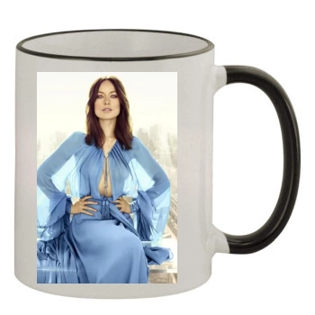 Olivia Wilde 11oz Colored Rim & Handle Mug